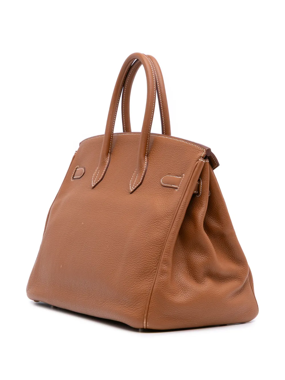 Pre-owned Hermes 2008 Togo Birkin Retourne 35 Handbag In Brown