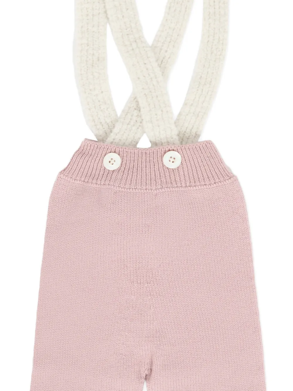 Gensami Wool Suspender Trousers In Pink