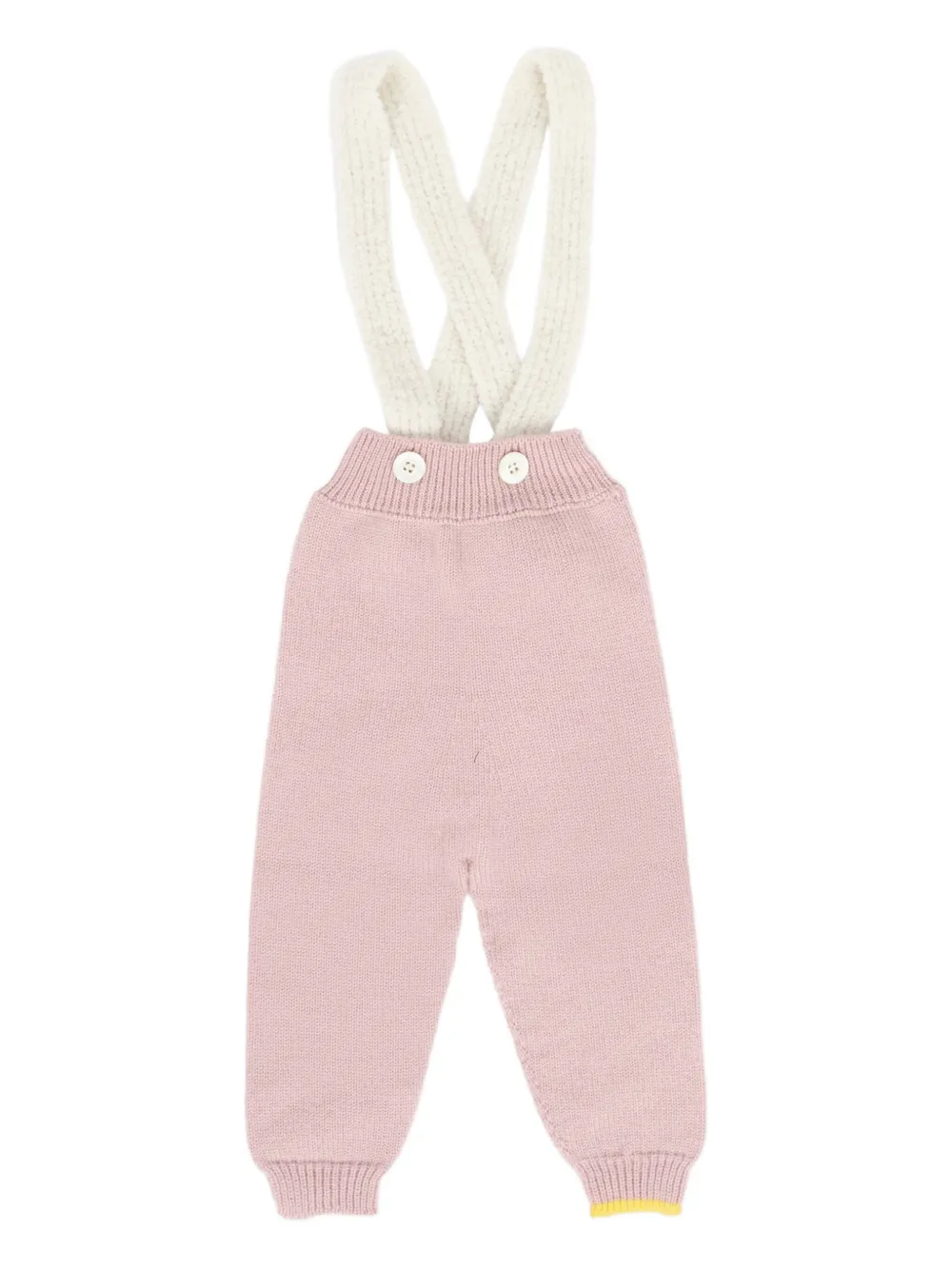 Gensami Wool Suspender Trousers In Pink