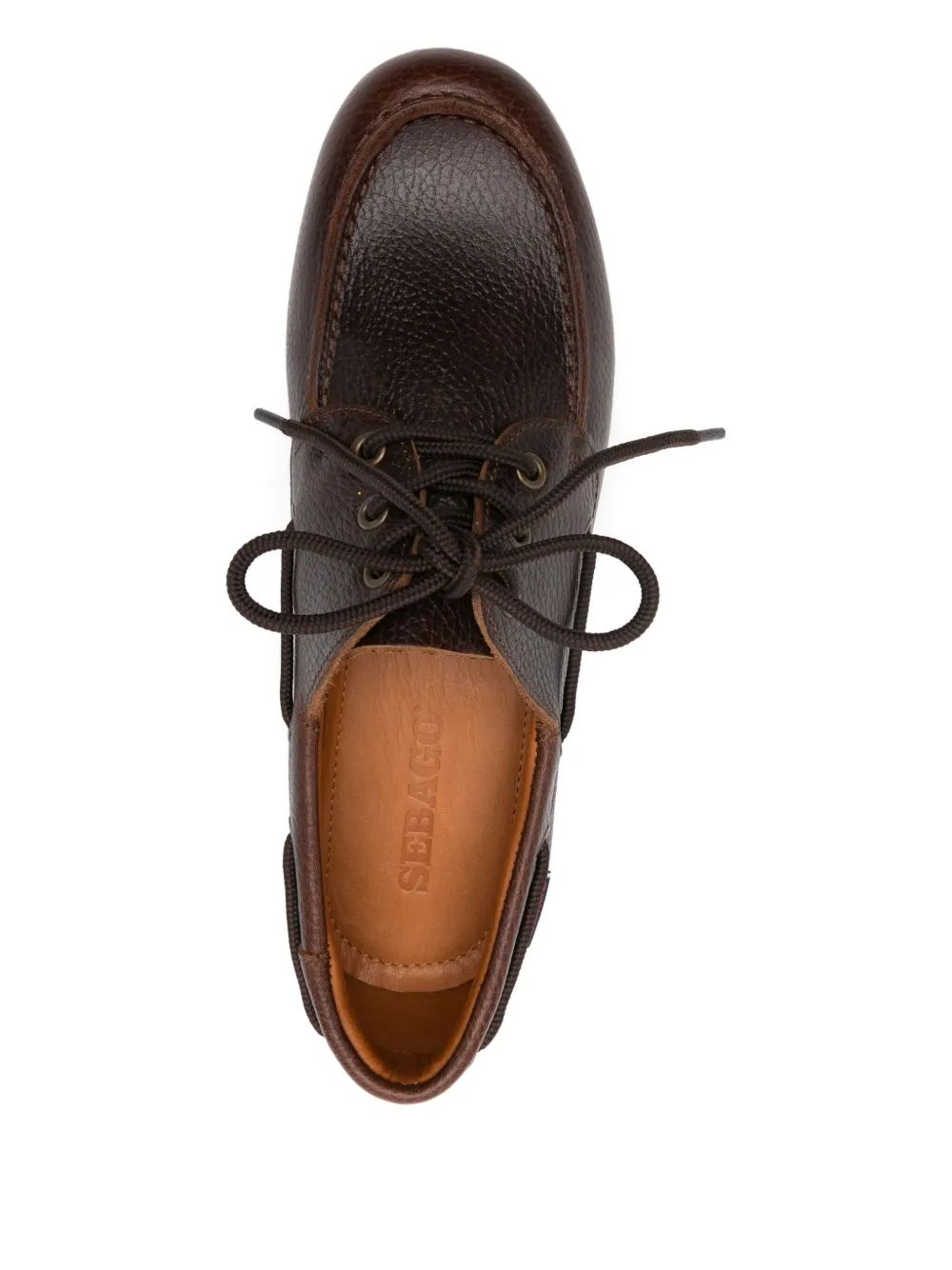 Sebago Gary Jobson leren bootschoenen met veters Bruin