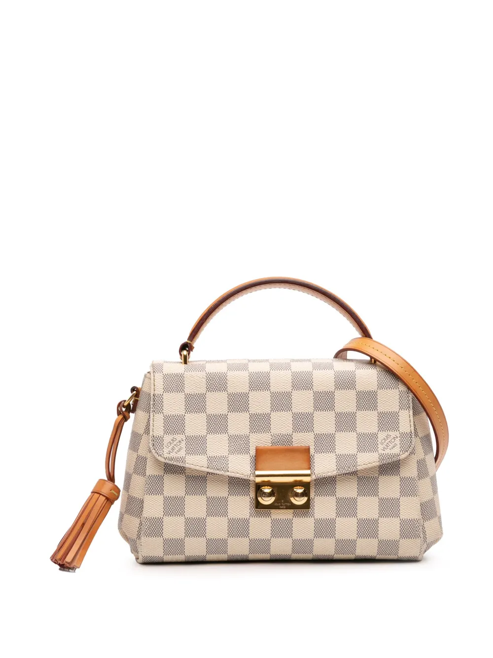 Louis Vuitton Pre-Owned 2016 ダミエ アズール クロワゼット サッチェルバッグ - ホワイト Louis Vuitton Pre-Owned 2016 ダミエ アズール クロワゼット サッチェルバッグ - ホワイト