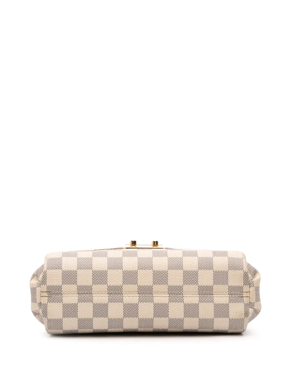 Pre-owned Louis Vuitton 2016 Damier Azur Croisette Satchel In White