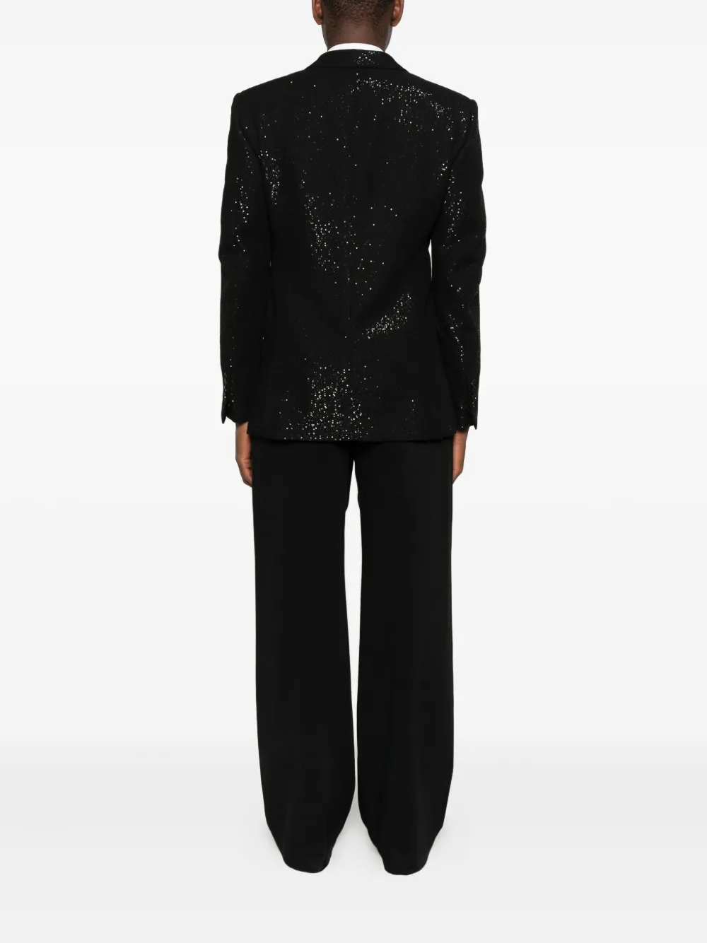 Tom Ford Embellished Two-button Blazer In Black