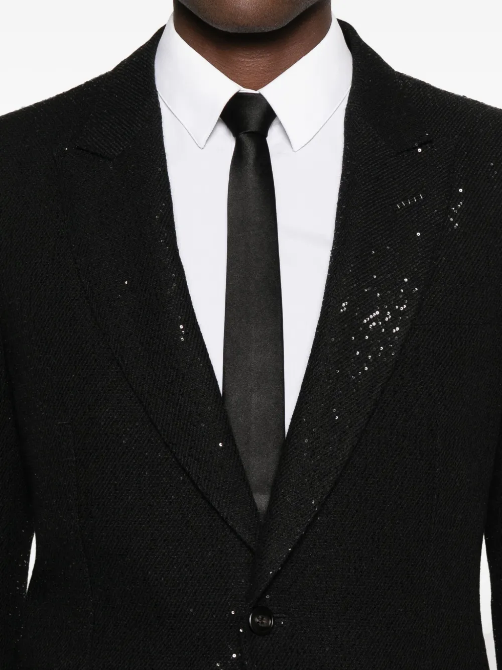 Tom Ford Embellished Two-button Blazer In Black