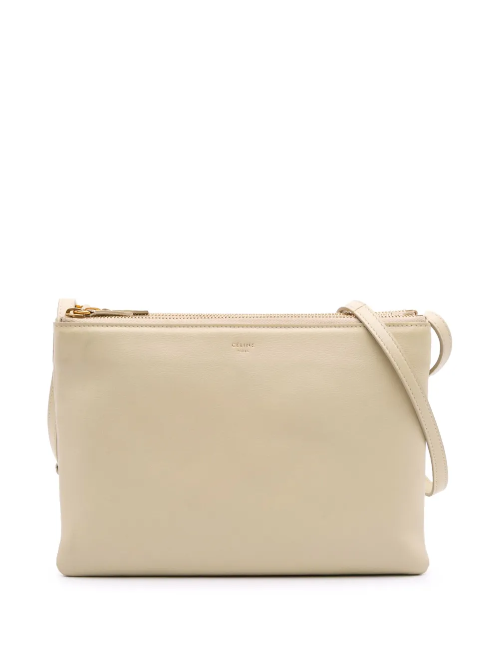 Celine Pre-Owned 2018 ラージ ラムスキン トリオ ショルダーバッグ - ブラウン Celine Pre-Owned 2018 ラージ ラムスキン トリオ ショルダーバッグ - ブラウン