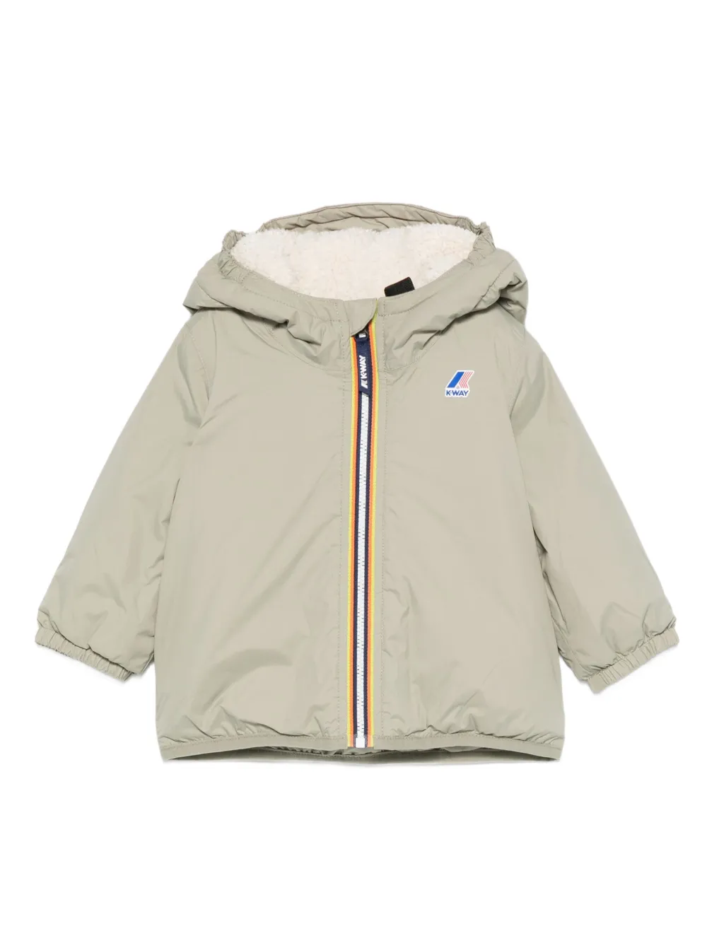 K Way Kids hooded zip-front jacket | Neutrals | Image 1