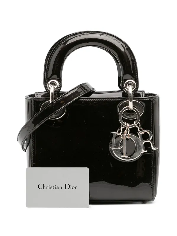 Christian Dior Pre-Owned 2015 Mini Patent Lady Dior Satchel