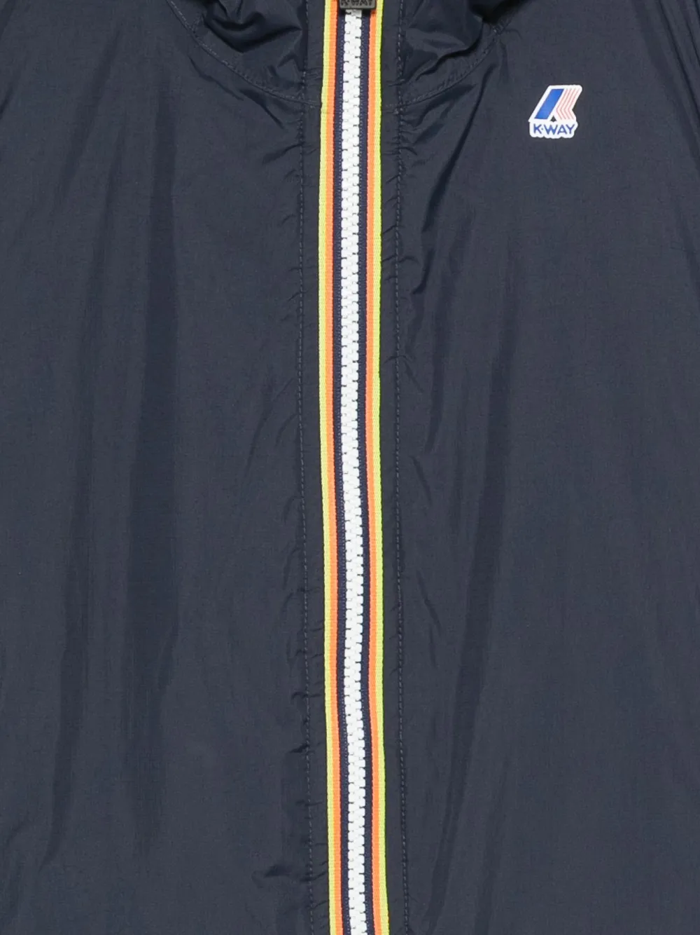 K-way Hooded Zip-front Jacket In Blue
