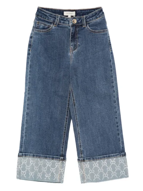 TWINSET Kids jeans con apliques de strass