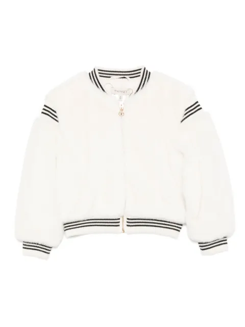 TWINSET Kids stripe-trimmed bomber jacket