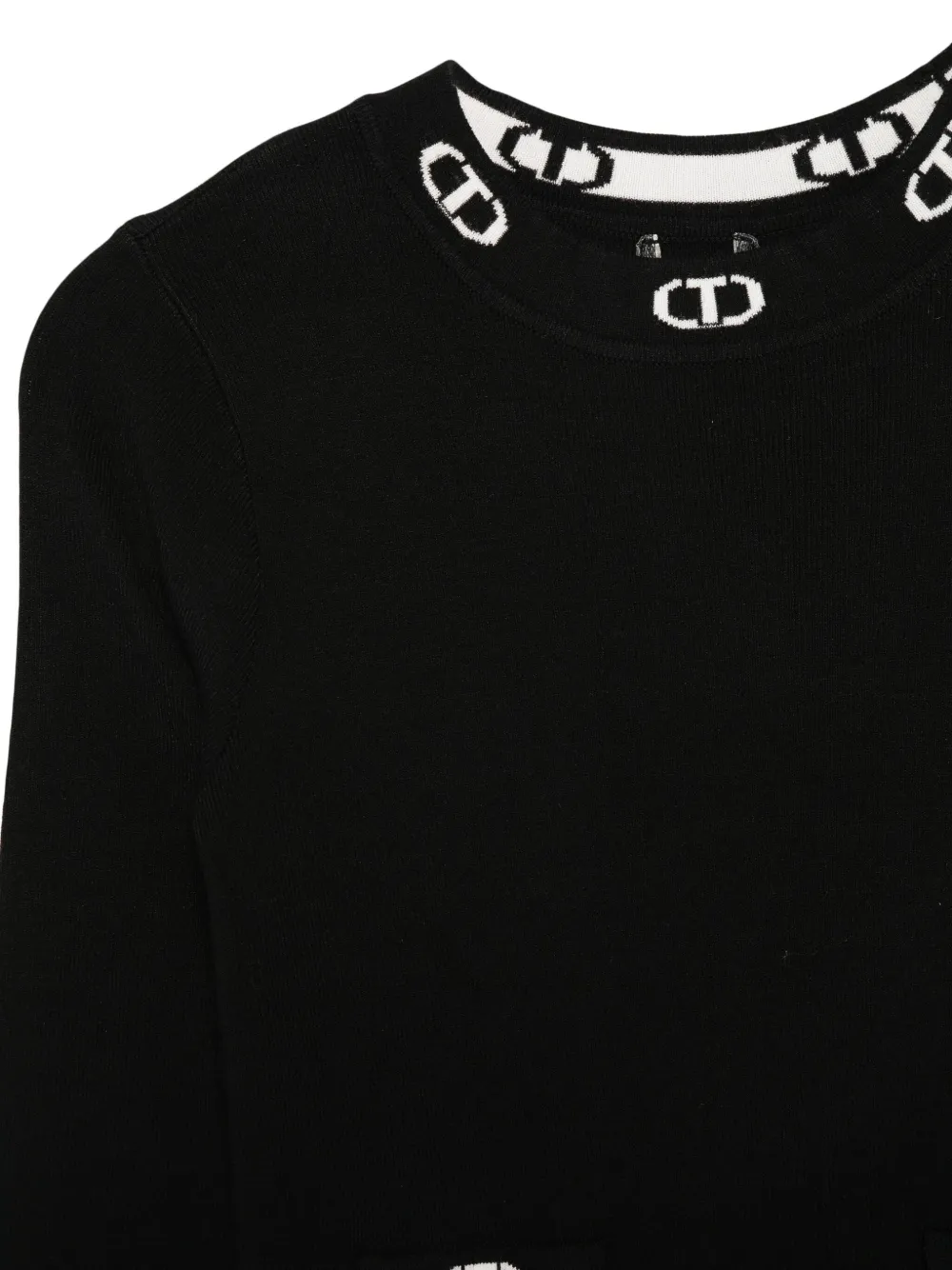 TWINSET Kids Jurk met geplooide rok Zwart