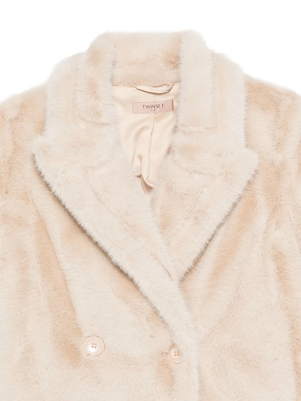 TWINSET Jas met dubbele rij knopen Beige