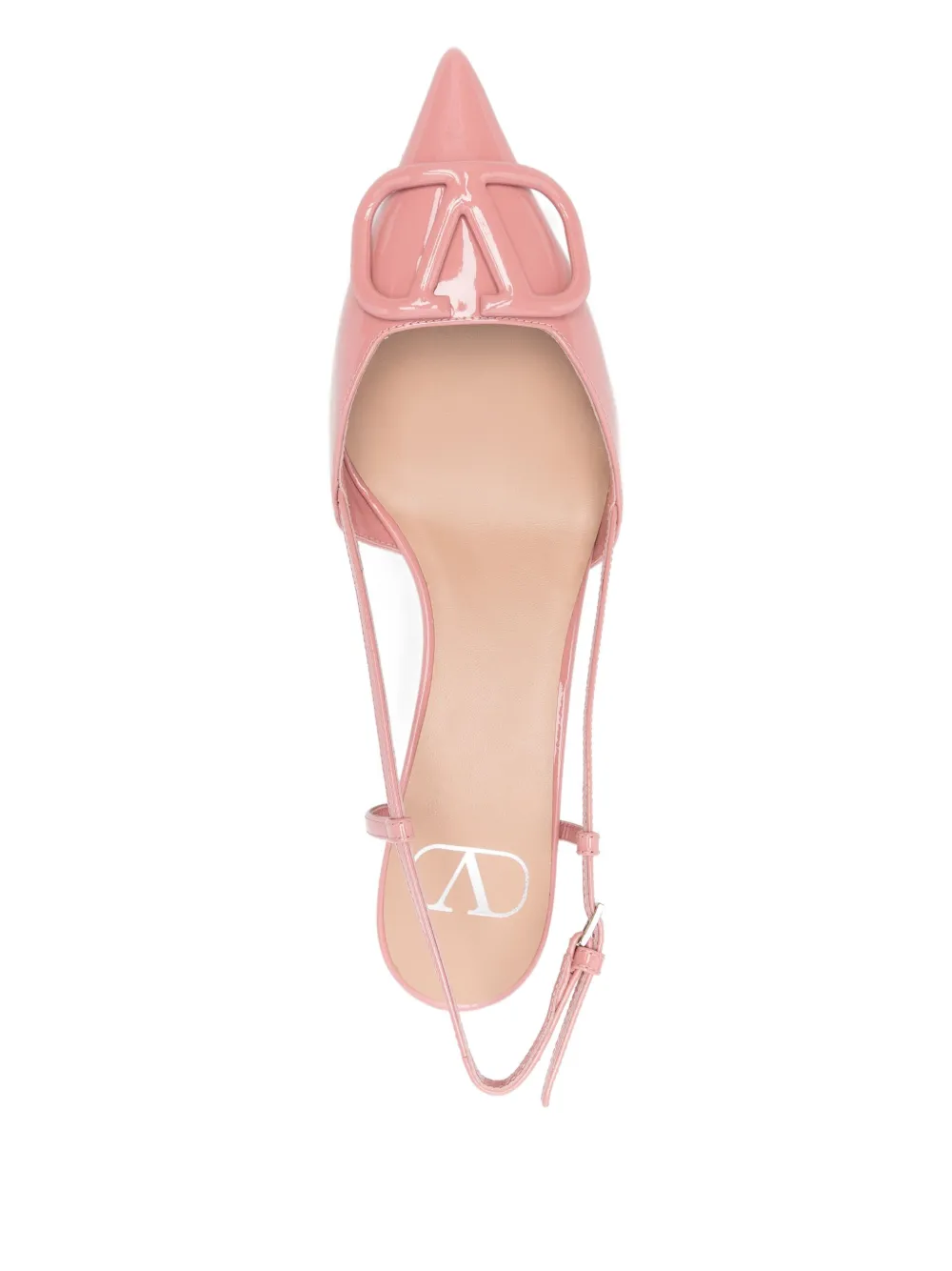 Valentino 40mm Sling-back Vlogo Pumps In Pink