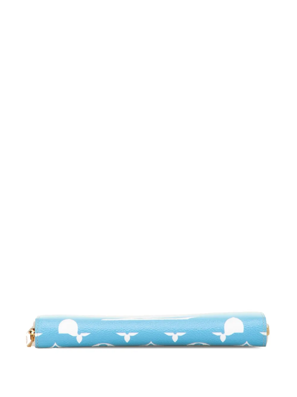 Pre-owned Louis Vuitton 2021-2025 Monogram Giant By The Pool Zippy Wallet Long Wallets In Blue