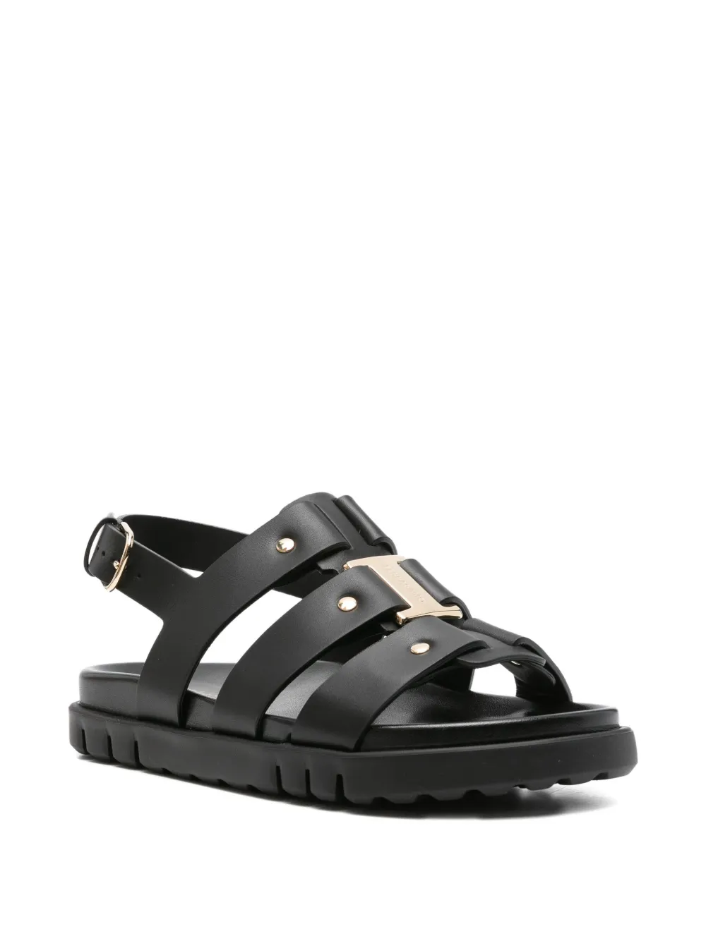 Ferragamo Sandalen met studs Zwart