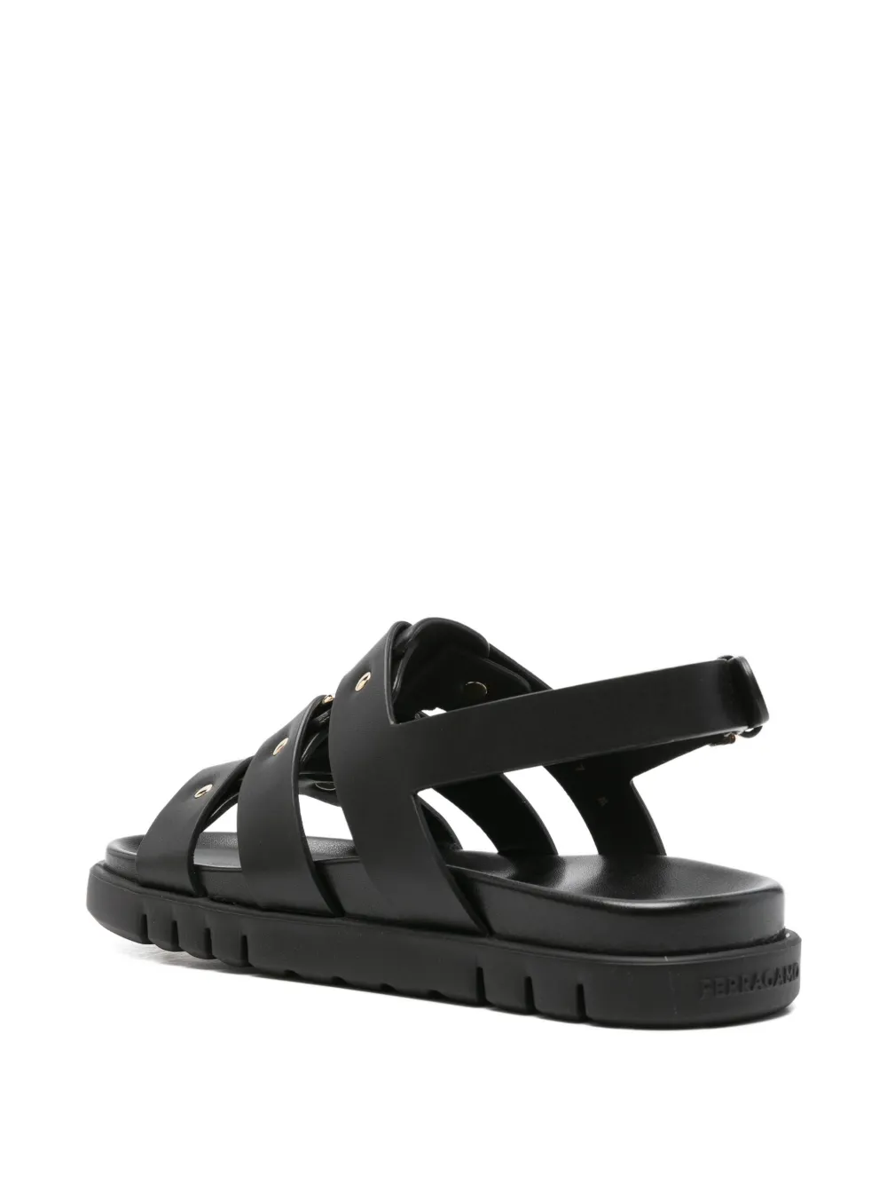 Ferragamo Sandalen met studs Zwart