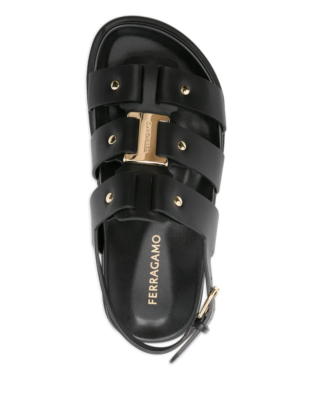 Ferragamo Sandalen met studs Zwart