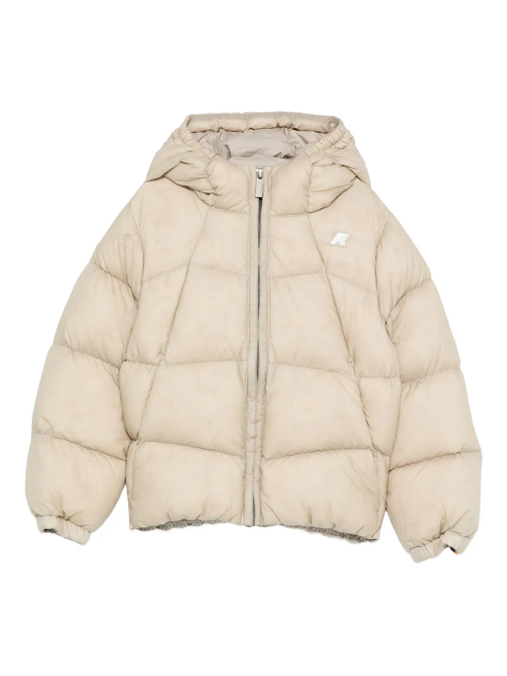 K Way Kids hooded puffer jacket | Neutrals | Image 1