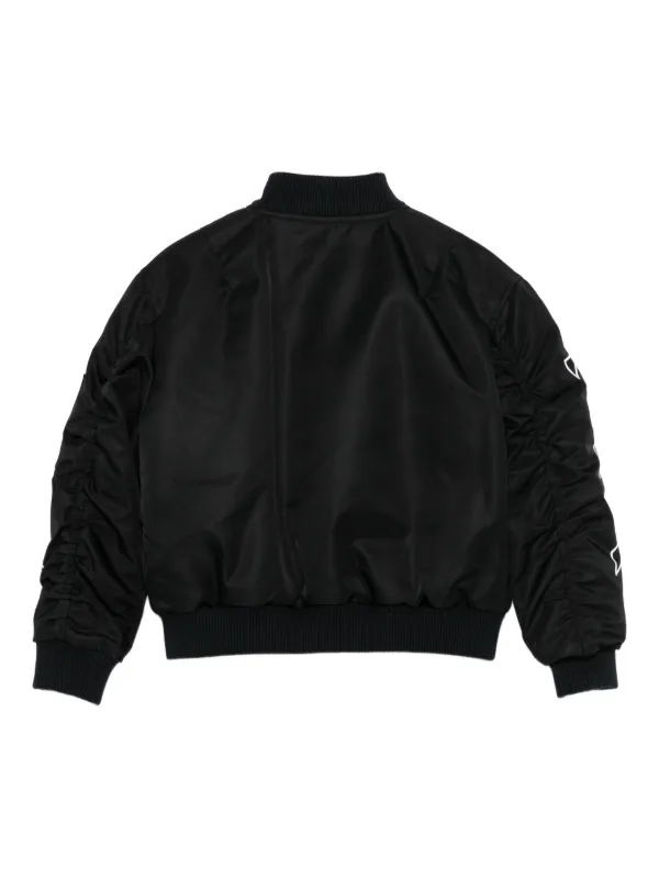 Off-White Kids arrow-sleeve Bomber Jacket | Black | FARFETCH SG