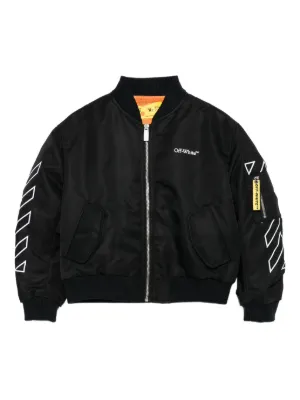 AMIRI KIDS tiger-embroidered zip-up Jacket | Blue | FARFETCH CA
