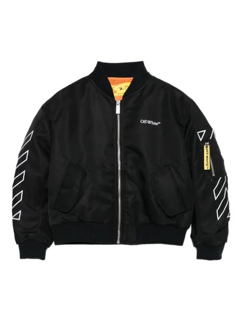 Off-White Kids chamarra bomber con mangas Arrow
