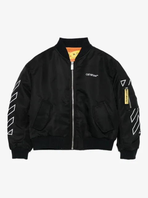 Off-White Kids chamarra bomber con mangas Arrow
