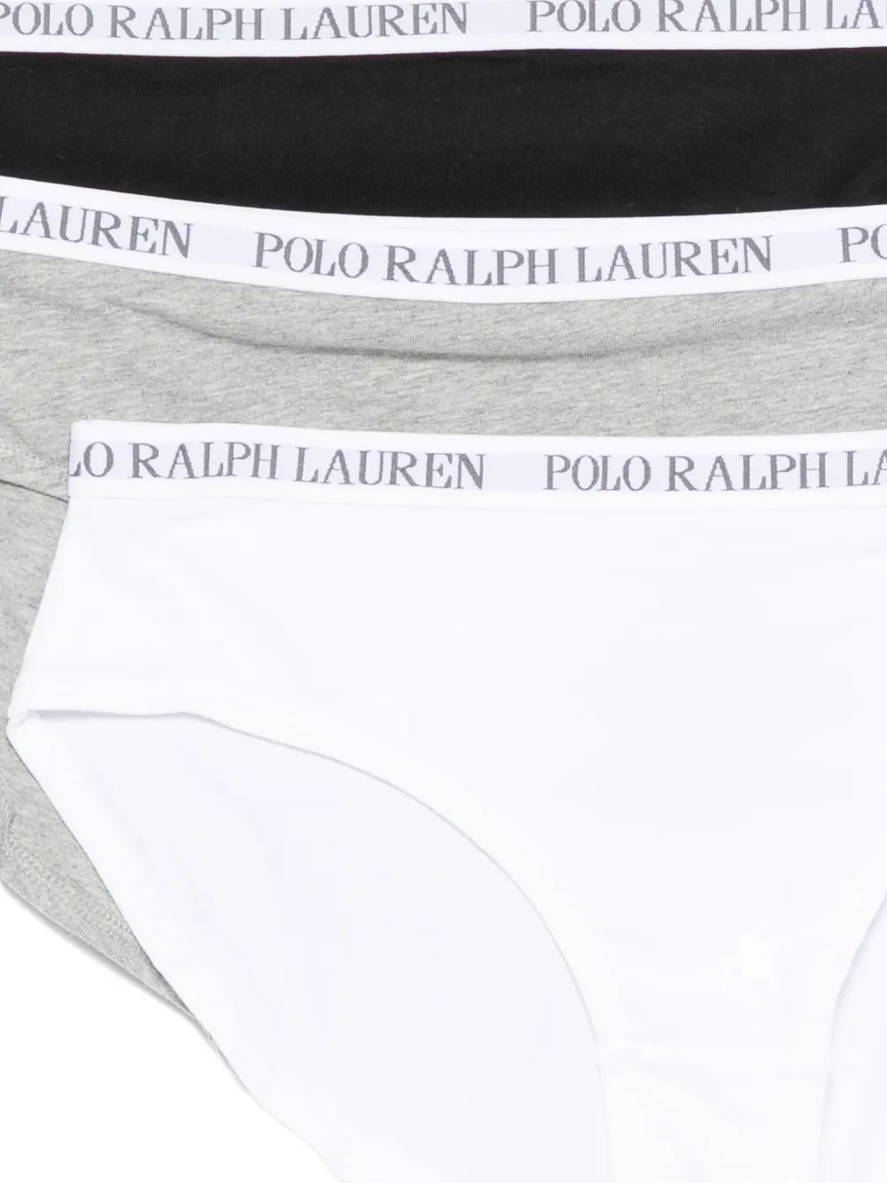 POLO RALPH LAUREN KIDS Drie slips met logoband Zwart
