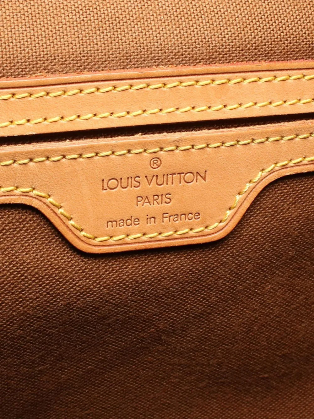 Pre-owned Louis Vuitton 1996 Monogram Montsouris Gm Backpack In Brown