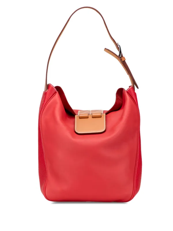 Hermès Pre-Owned 2015 Taurillon Clemence And Swift Virevolte 24 Shoulder  Bag Red FARFETCH IN