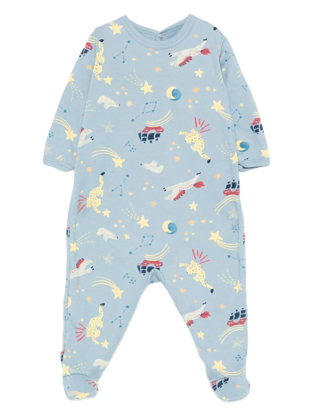 Petit Bateau celestial-print babygrow | Blue | Image 1