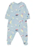Petit Bateau celestial-print babygrow - Blue