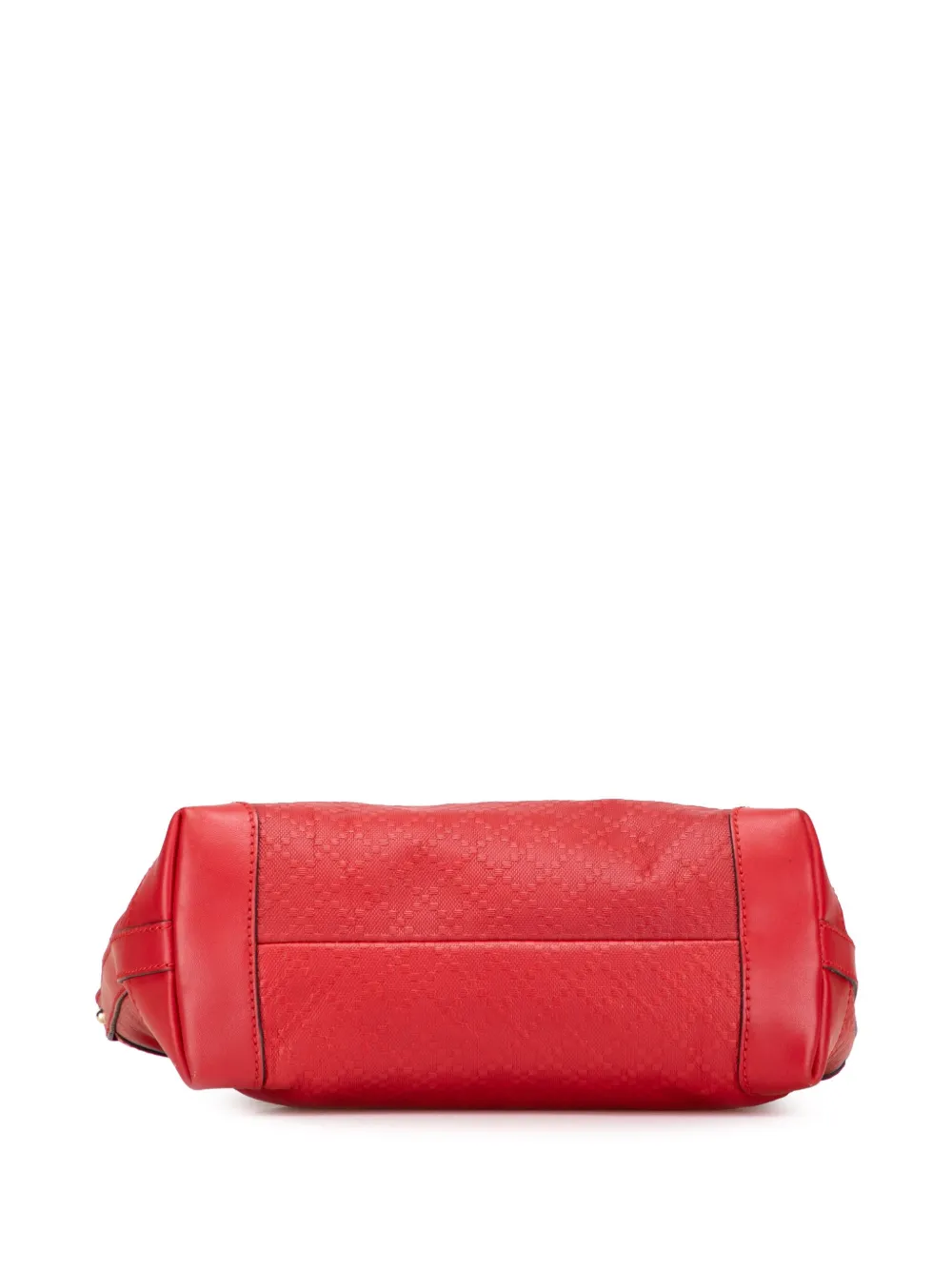Pre-owned Gucci 2016-2025 Small Diamante Leather Craft Tote Bag In Red