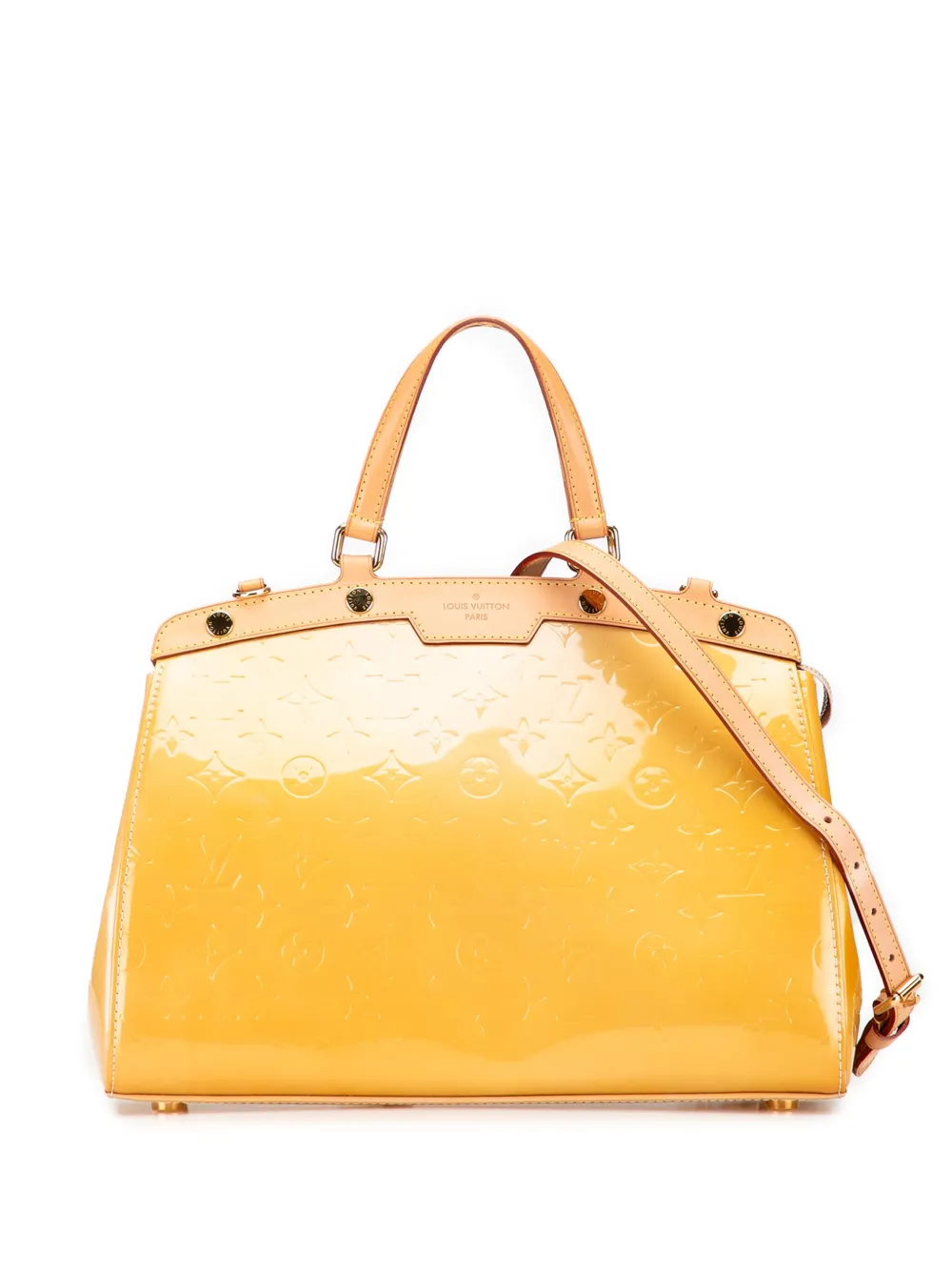 Louis Vuitton Pre-Owned 2010 モノグラム ヴェルニ ブレア MM サッチェルバッグ - イエロー Louis Vuitton Pre-Owned 2010 モノグラム ヴェルニ ブレア MM サッチェルバッグ - イエロー
