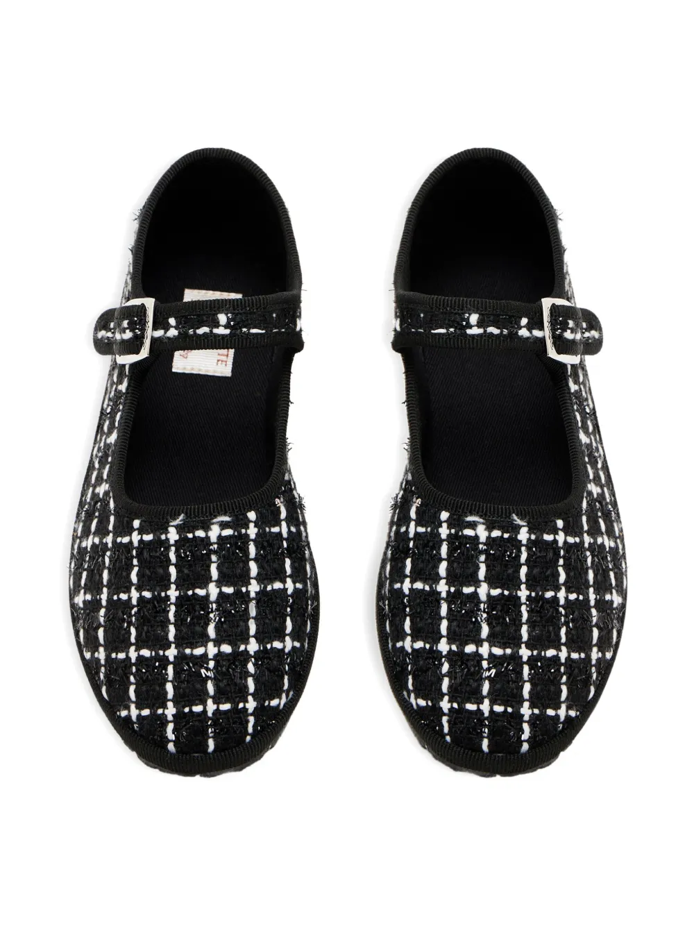 Capulette Sedeken Check Ballerinas In Black