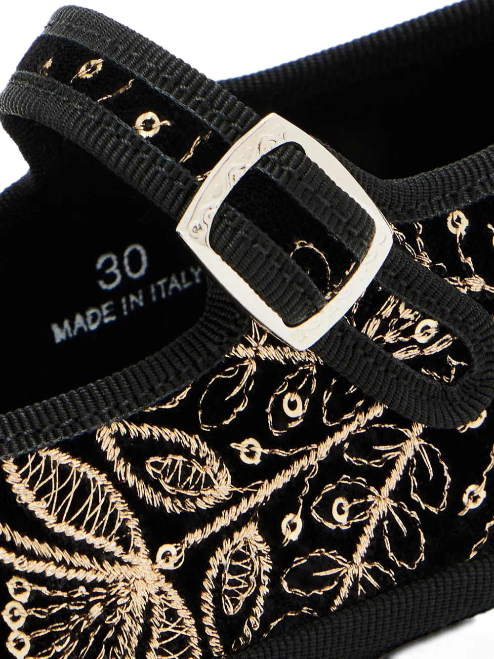 Capulette Floral-embroidered Ballet Flats In Black