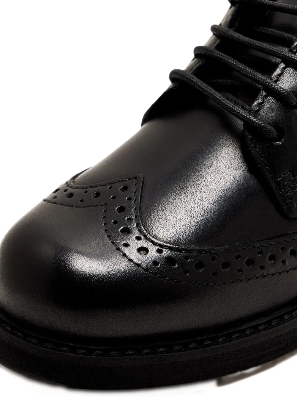 Ecco Brogue-detailing Derby Shoes In Black