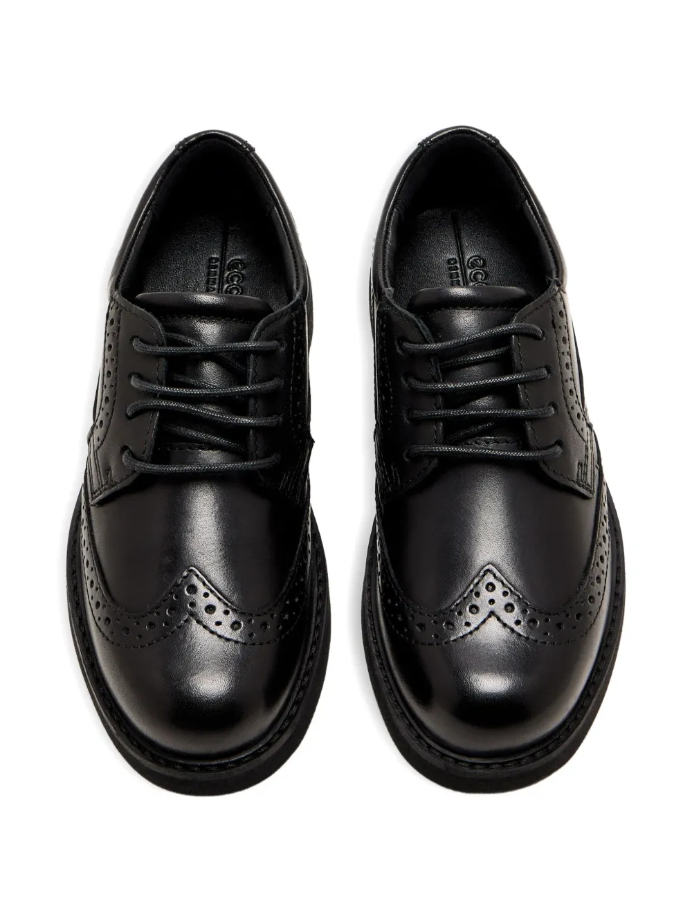 Ecco Brogue-detailing Derby Shoes In Black