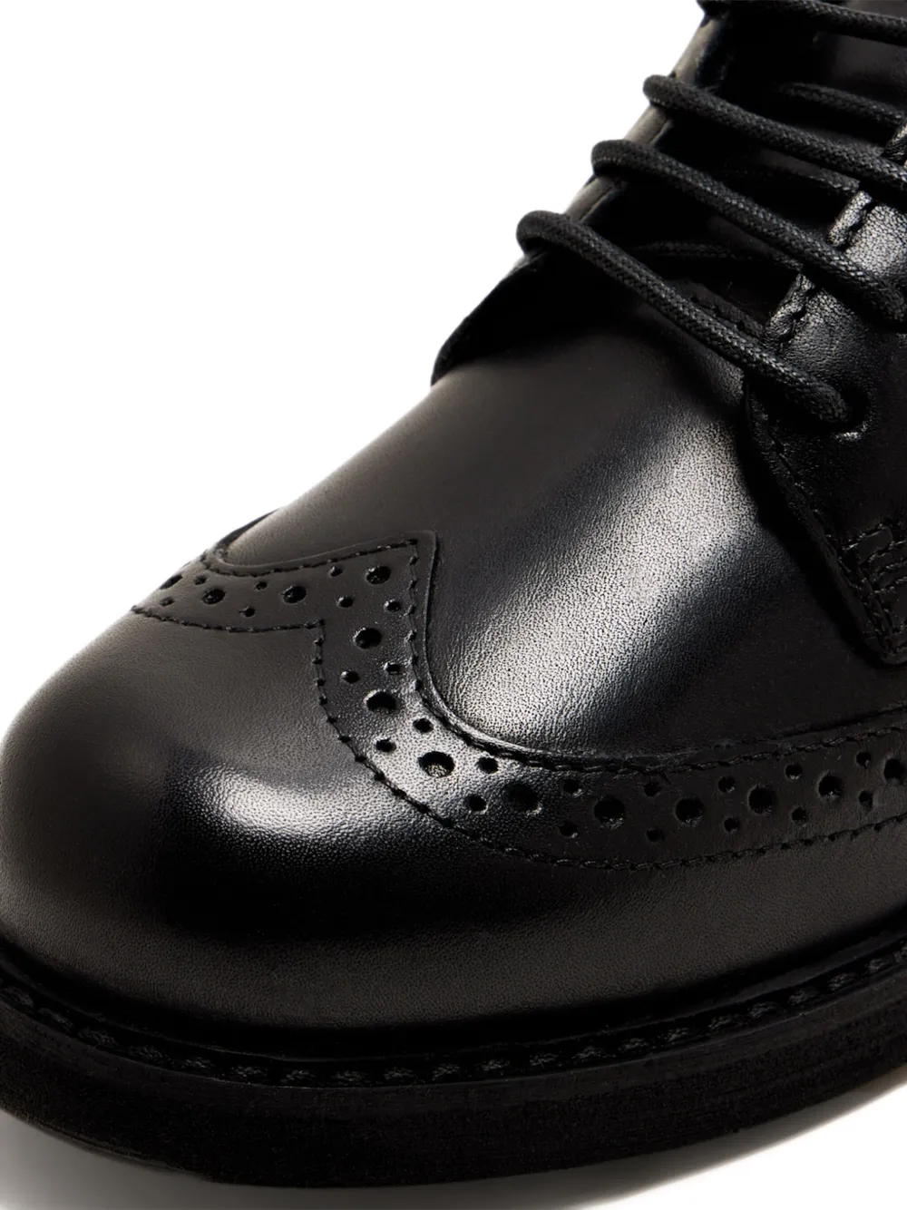 ECCO Derby schoenen met brogue-detail Zwart