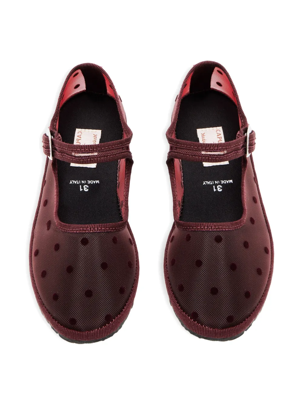 Capulette Bon Polka Dot Ballerinas In Red