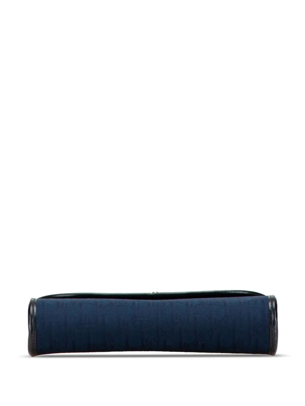 Pre-owned Dior 20th Century Issimo Trotter Canvas Chain Crossbody Bag In Blue