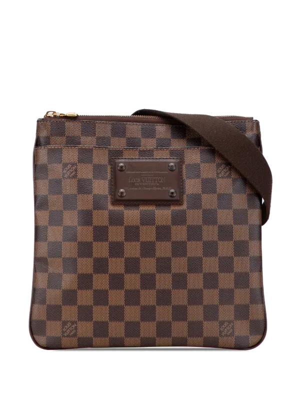 Louis Vuitton Pre-owned 2010 Damier Ebene Brooklyn Pochette Crossbody Bag in Brown