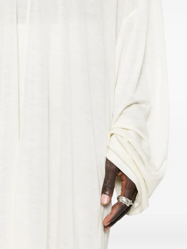 Rick Owens Draped Long T-shirt | White | FARFETCH
