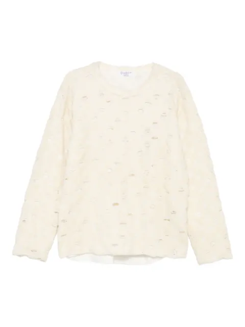 Yohji Yamamoto wool blend distressed sweater