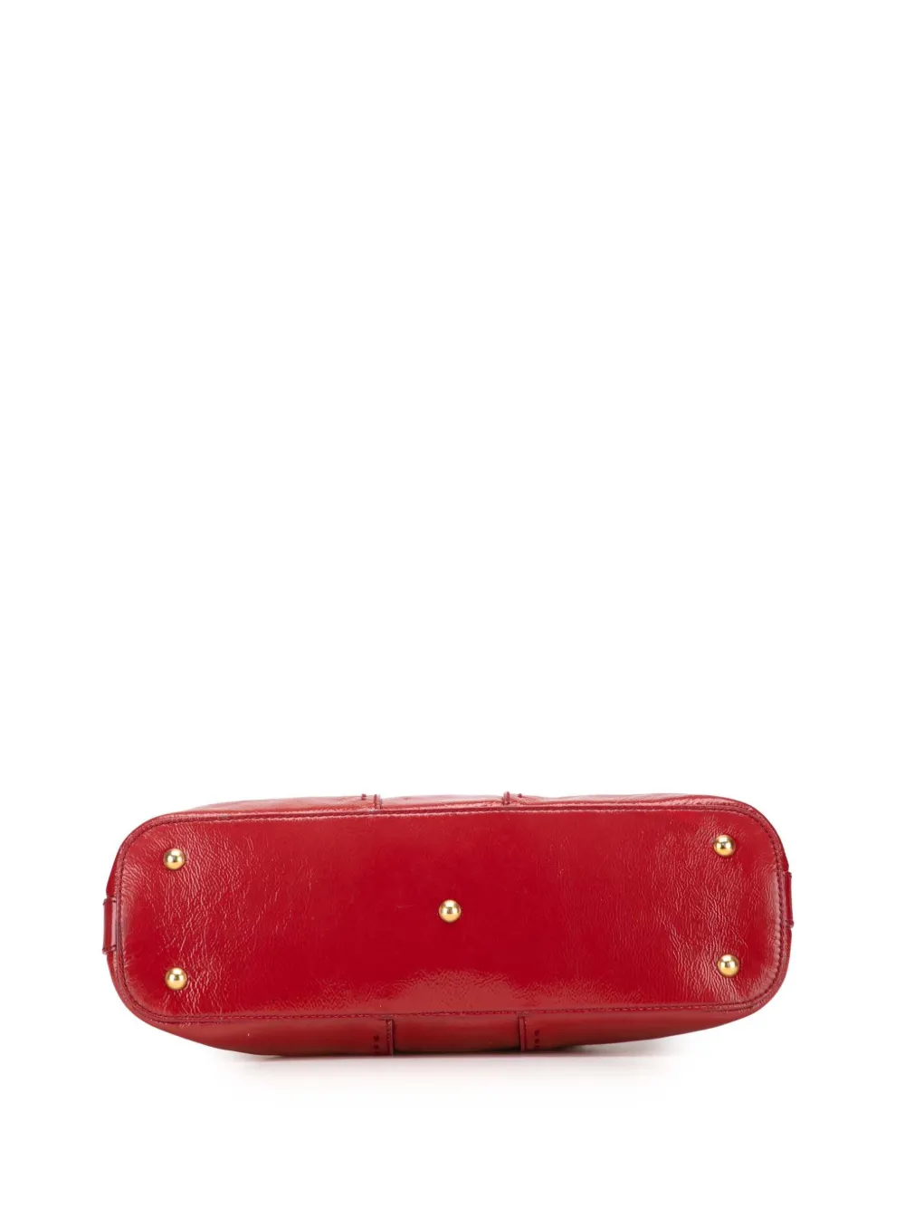 Pre-owned Saint Laurent 2000-2012 Medium Leather Muse Handbag In Red