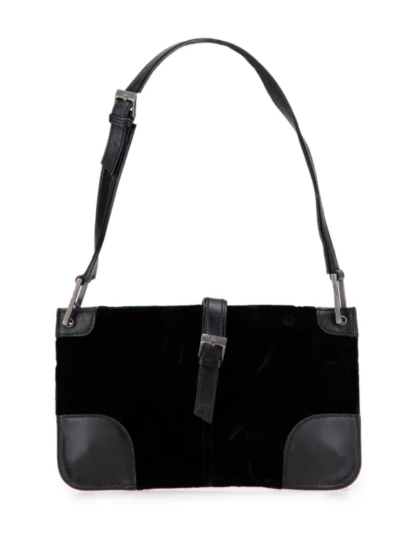 Shoulder Bag Handtasche Samt Schwarz Saint Laurent Pre-Owned 2000