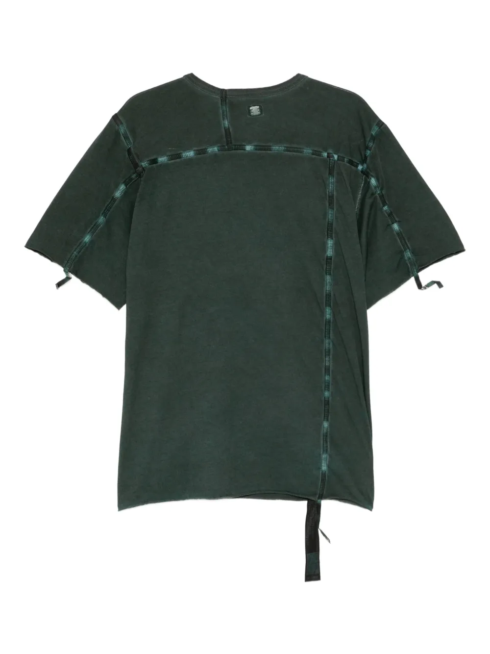 69 BY ISAAC SELLAM T-shirt met verf-effect - Groen