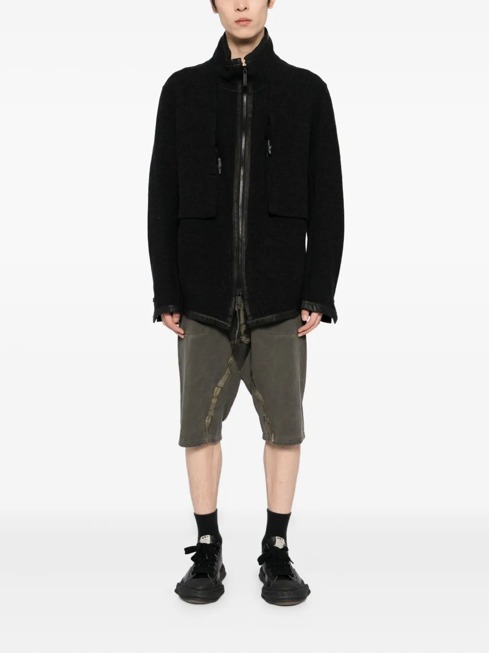 69 BY ISAAC SELLAM Shorts met elastische tailleband en verlaagd kruis - Groen