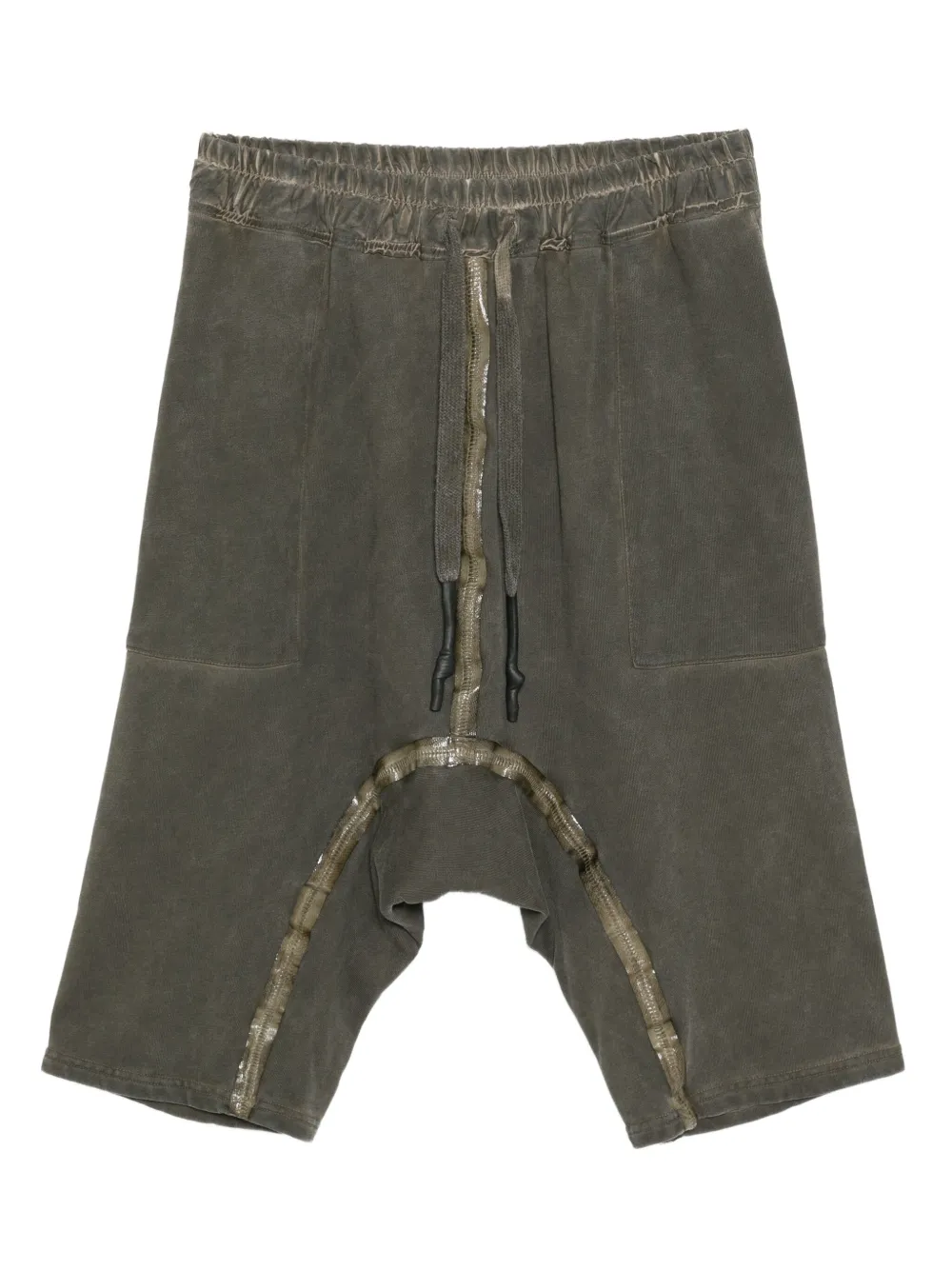 69 BY ISAAC SELLAM bermudas drop crotch con pretina elástica | verde | Image 1