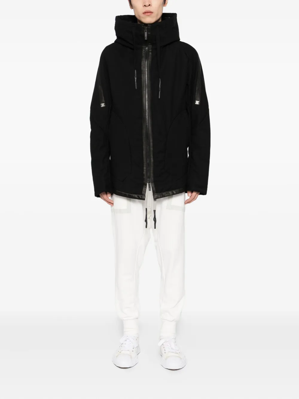69 By Isaac Sellam Elasticated-waistband Drop-crotch Trousers In White
