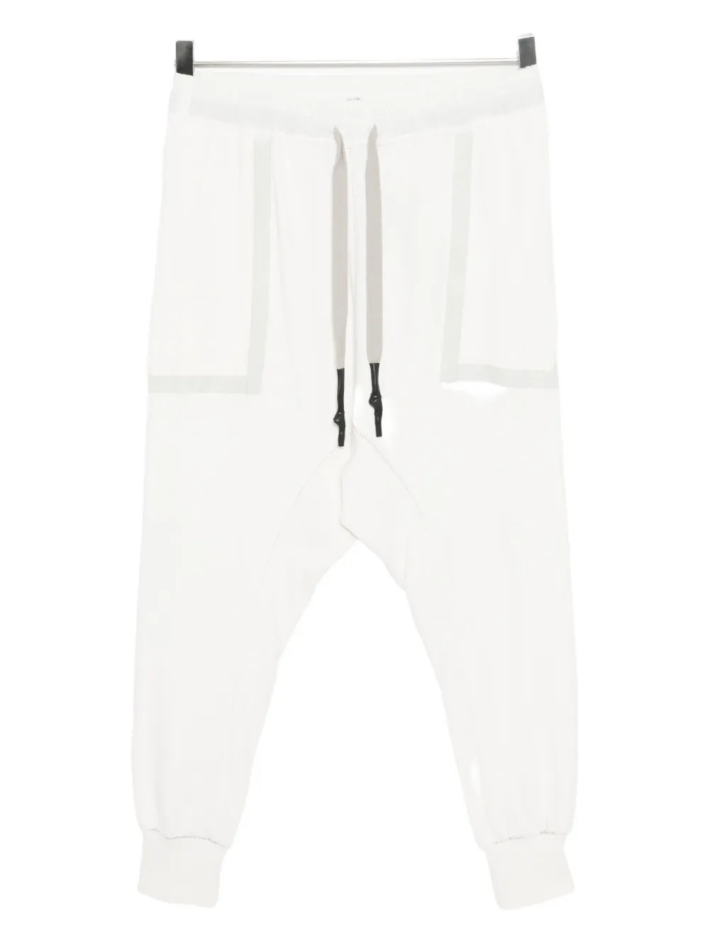69 By Isaac Sellam Elasticated-waistband Drop-crotch Trousers In White